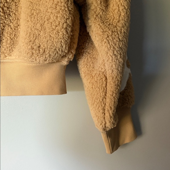 SO Women’s Faux Sherpa Tan Floral Daisy Full Zip Jacket - Picture 5 of 7